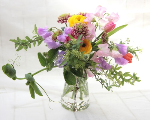 パステルカラーのブーケ